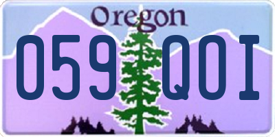 OR license plate 059QOI
