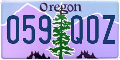 OR license plate 059QOZ