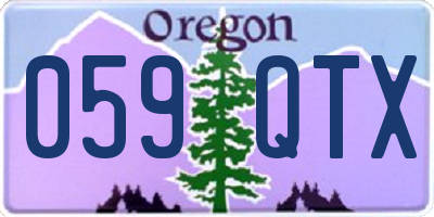 OR license plate 059QTX
