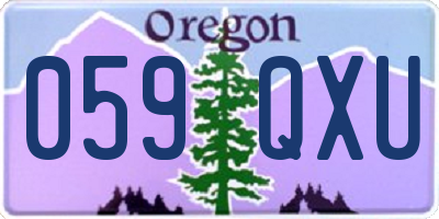 OR license plate 059QXU