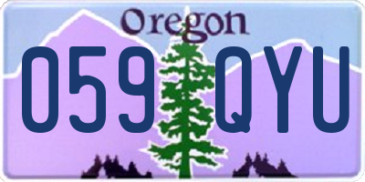 OR license plate 059QYU