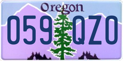 OR license plate 059QZO