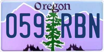 OR license plate 059RBN