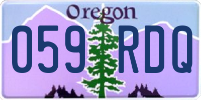 OR license plate 059RDQ