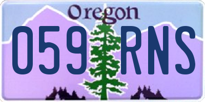 OR license plate 059RNS