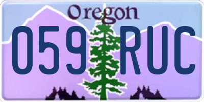 OR license plate 059RUC