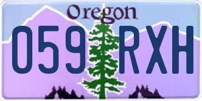 OR license plate 059RXH