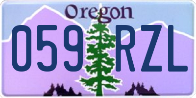 OR license plate 059RZL