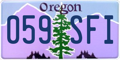 OR license plate 059SFI