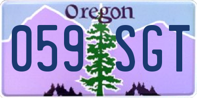 OR license plate 059SGT