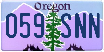 OR license plate 059SNN
