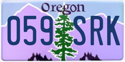 OR license plate 059SRK