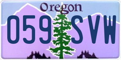 OR license plate 059SVW