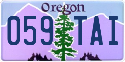 OR license plate 059TAI