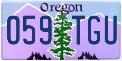 OR license plate 059TGU