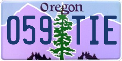 OR license plate 059TIE