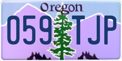 OR license plate 059TJP