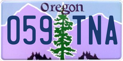 OR license plate 059TNA