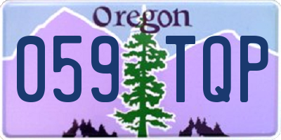 OR license plate 059TQP