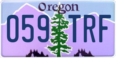 OR license plate 059TRF