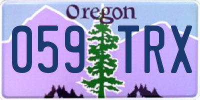 OR license plate 059TRX