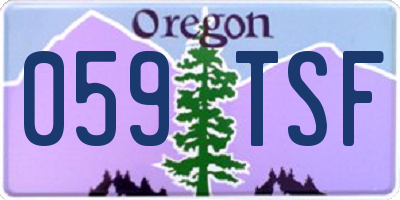 OR license plate 059TSF
