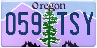OR license plate 059TSY