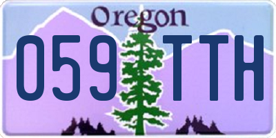 OR license plate 059TTH