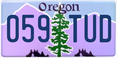 OR license plate 059TUD
