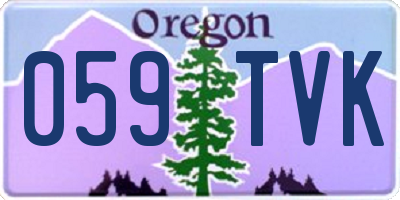 OR license plate 059TVK