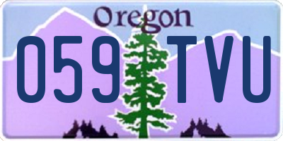 OR license plate 059TVU