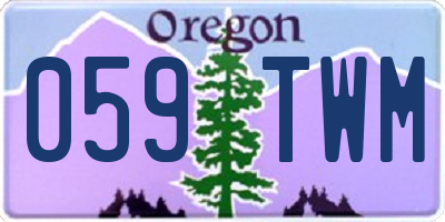 OR license plate 059TWM