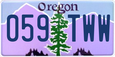OR license plate 059TWW