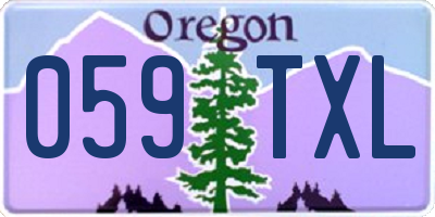 OR license plate 059TXL