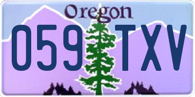 OR license plate 059TXV