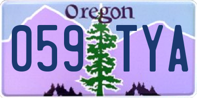 OR license plate 059TYA