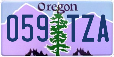 OR license plate 059TZA