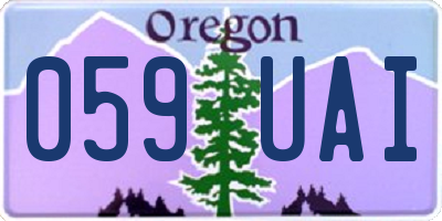 OR license plate 059UAI