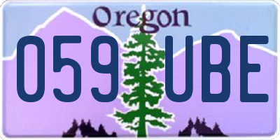 OR license plate 059UBE