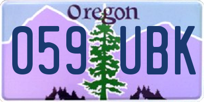 OR license plate 059UBK