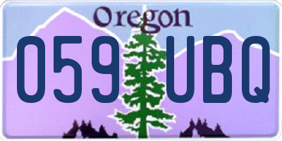 OR license plate 059UBQ