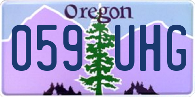 OR license plate 059UHG
