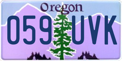 OR license plate 059UVK