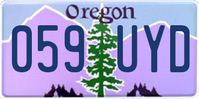 OR license plate 059UYD