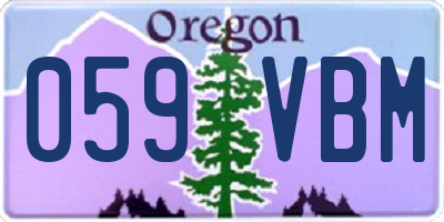 OR license plate 059VBM