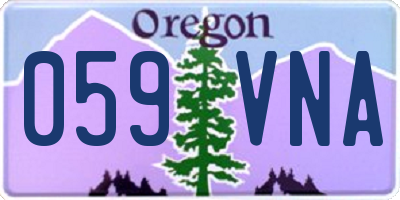 OR license plate 059VNA