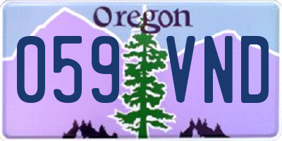 OR license plate 059VND
