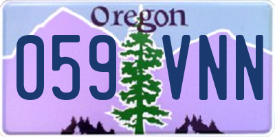 OR license plate 059VNN