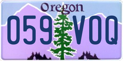 OR license plate 059VOQ
