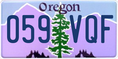 OR license plate 059VQF